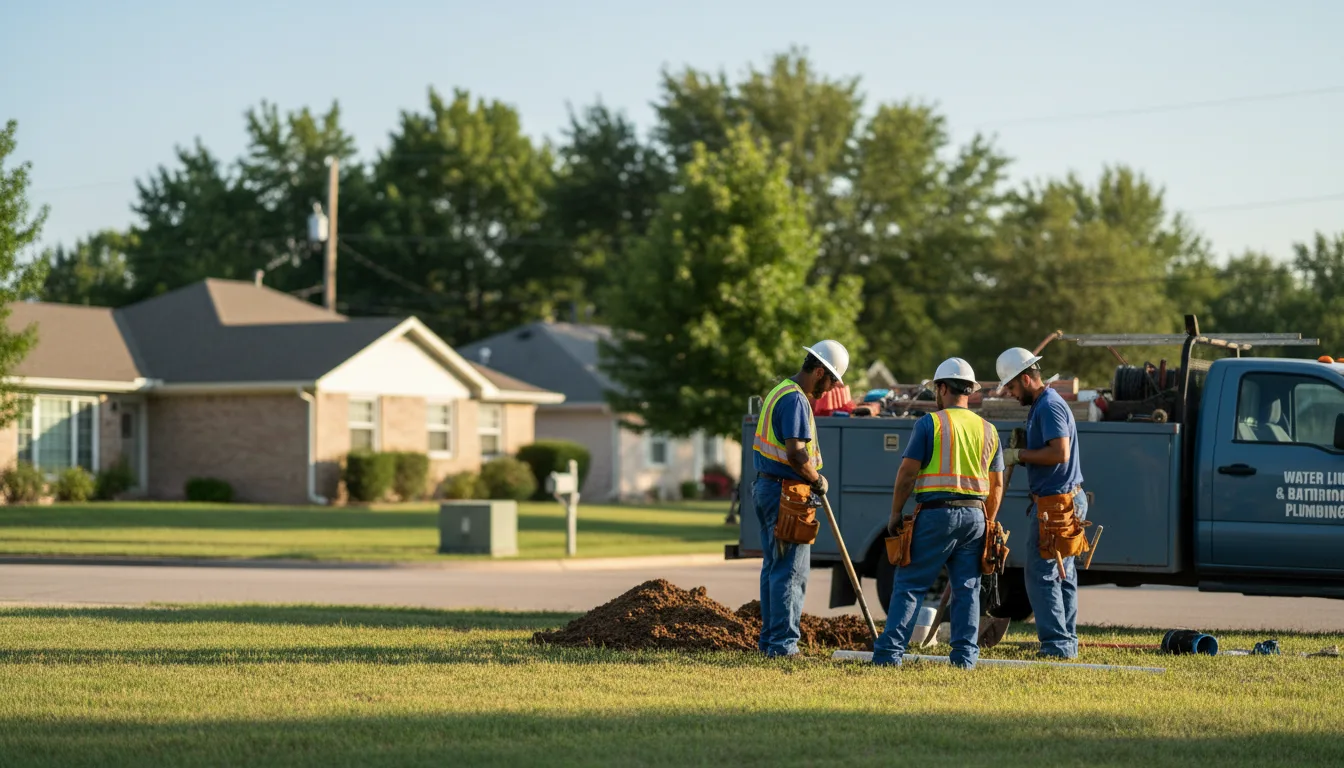 Residential water line and bathroom plumbing service in Mittie, LA